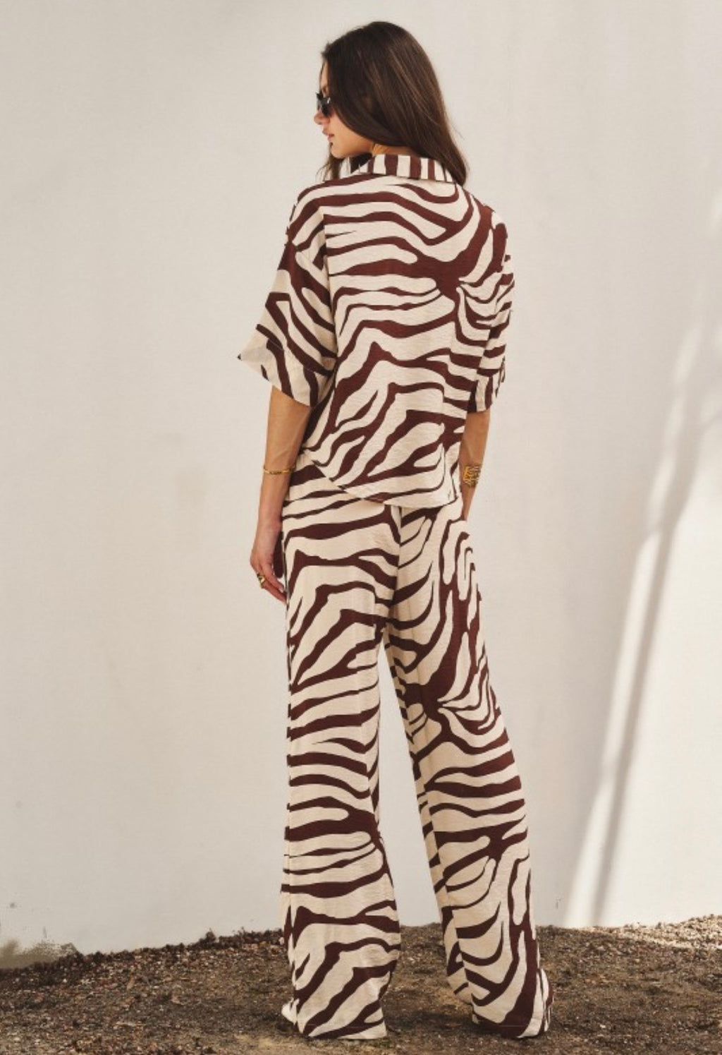 Brown Zebra Print Set