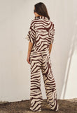 Brown Zebra Print Set