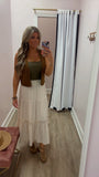 Ecru Maxi Skirt