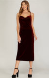 Ruby Velvet Slip Dress
