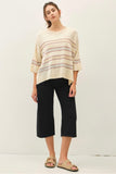 Vanilla Stripe Oversized Sweater
