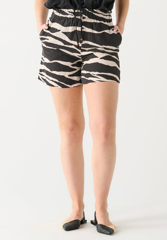 Zebra Linen Shorts