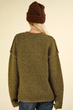 Olive Reverse Stitch Sweater