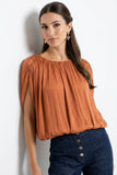 Rust Bubble Blouse