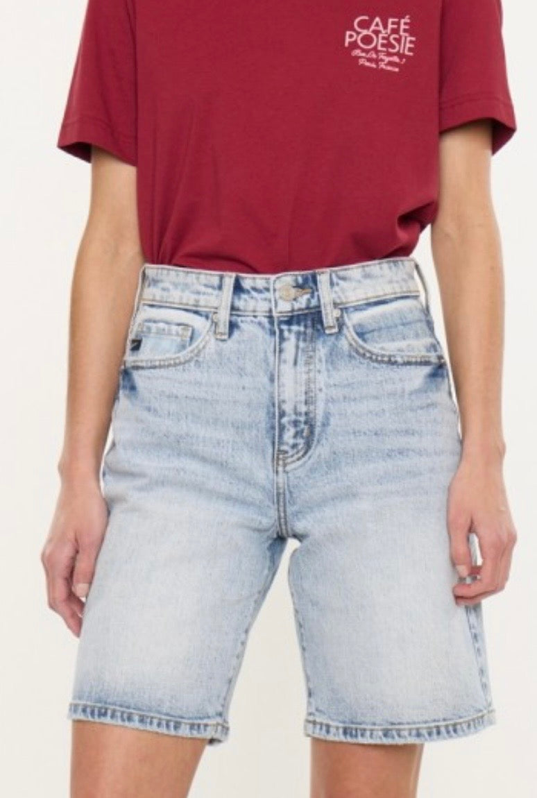 High Rise Light Bermuda Shorts