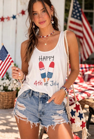 4th of July Popsicle Tank