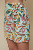 Aqua Tropical Wrap Skirt