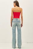 Red Bandeau Top