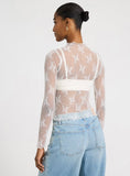 White Sheer Lace Top
