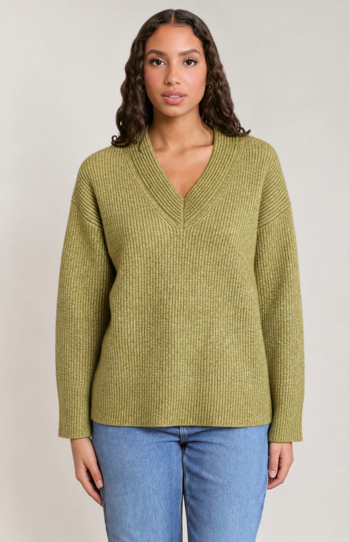 Leaf V-Neck Sweater