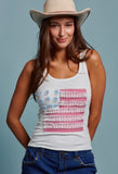 Embroidered American Flag Tank