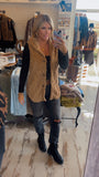 Tan Sherpa Hooded Vest