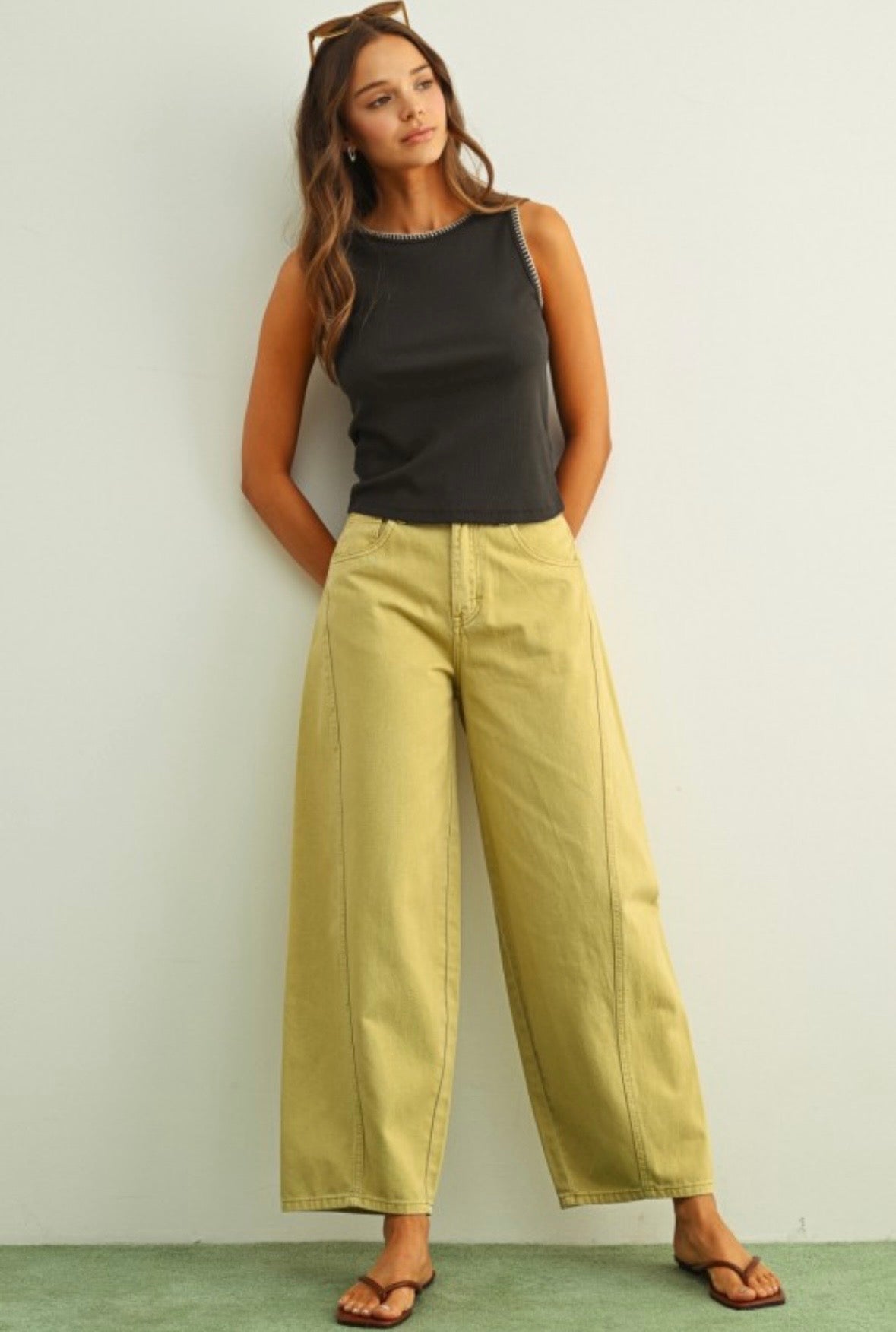 Sage Barrel Jeans