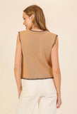 Camel Stitched Sweater Vest