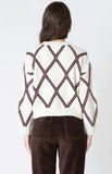 Cream Diamond Check Sweater