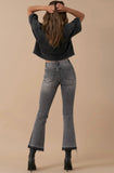 Grey High Rise Cropped Jeans
