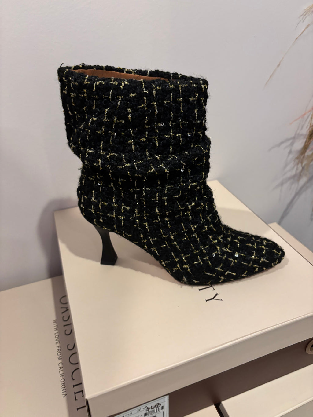 Gina Slouch Tweed Bootie