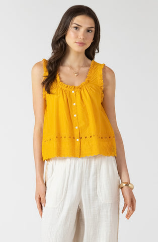 Sunflower Eyelet Tank