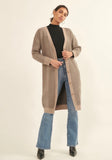 Taupe Chevron Duster Cardigan