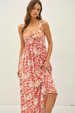 Orange Tropical Maxi Dress