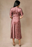 Plum Abstract Kimono Dress