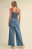 Denim Wide Leg Jumpsuit