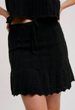 Black Crochet Skirt