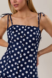 Navy Polka Dot Dress