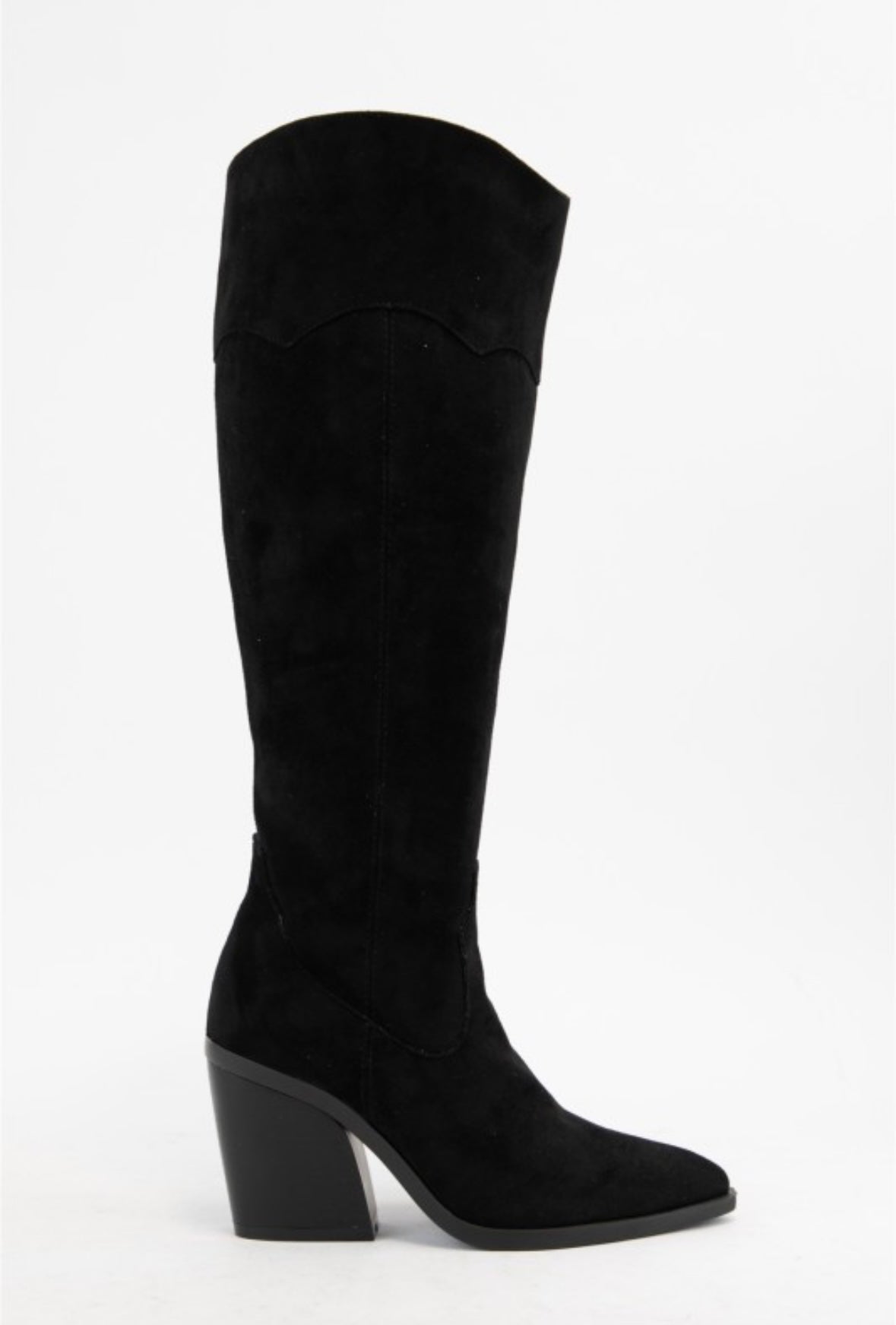 Muriel Black Suede Boots