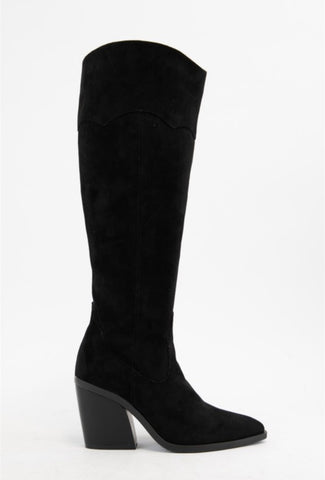 Muriel Black Suede Boots