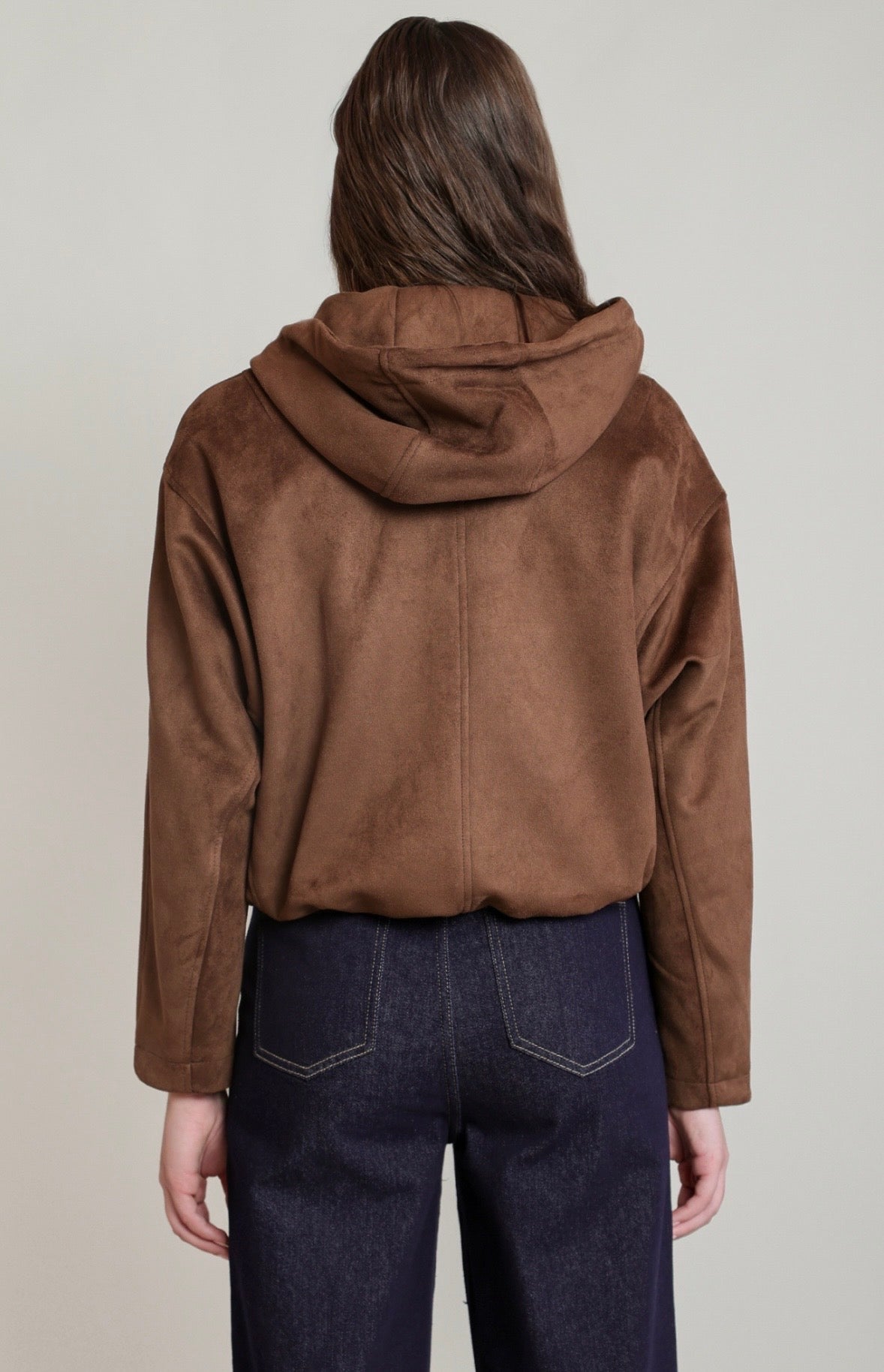Brown Hooded Bomber Jacket