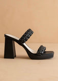 Black Zenda Platform Sandals