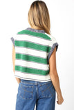 Green Stripe Sweater Vest