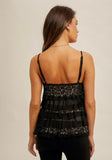 Black Layered Lace Cami