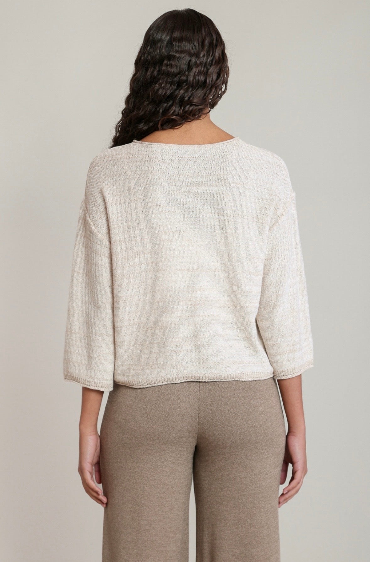 Soft Oatmeal Boxy Sweater