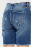 High Rise Button Fly Bermuda Shorts