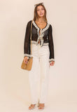 Black Boho Crochet Cardigan