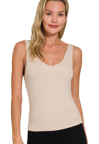Beige V-Neck Cami