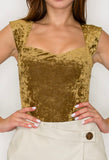 Moss Velvet Bodysuit
