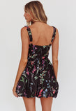 Black Floral Bubble Dress