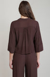 Dark Chocolate Button Down