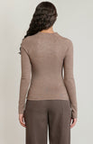 Light Heather Brown Knit Top