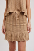 Tan Crochet Skirt