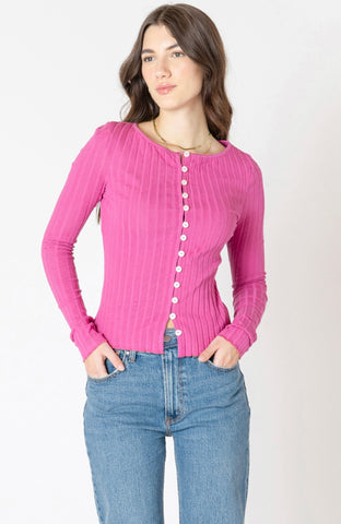 Orchid Ribbed Button Down