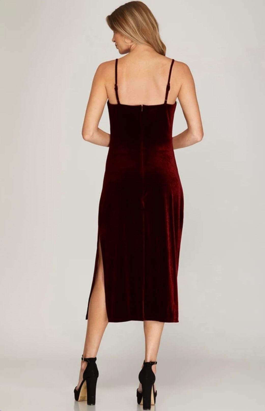 Ruby Velvet Slip Dress