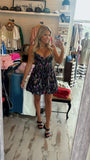 Black Floral Bubble Dress