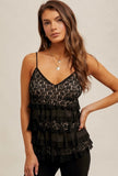 Black Layered Lace Cami
