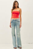 Red Bandeau Top