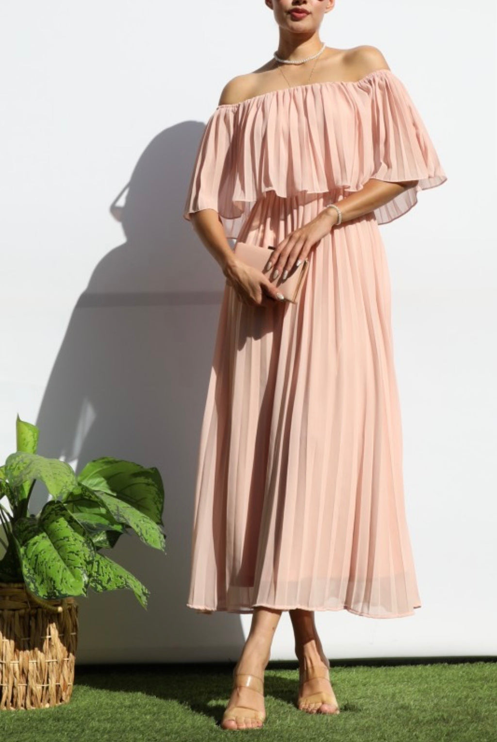Blush Accordion Dress
