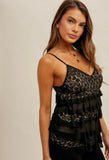 Black Layered Lace Cami